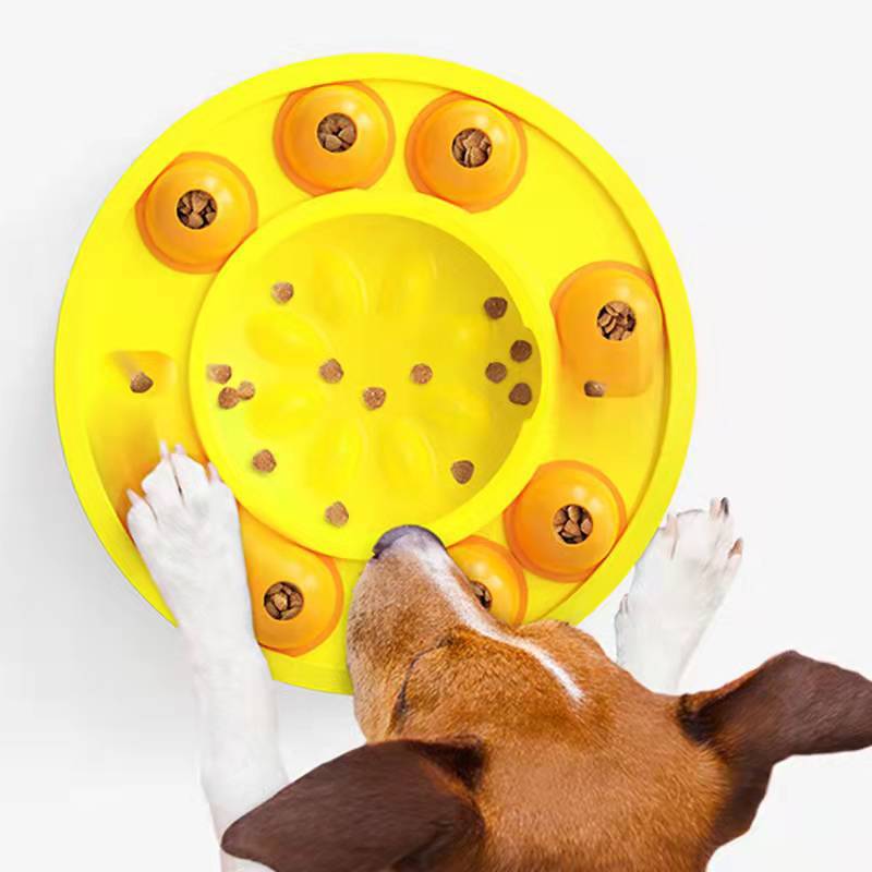 Interactive Slow Feeder Dog Bowl – Puzzle Food Dispenser