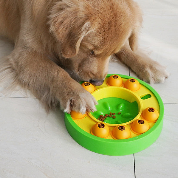 Interactive Slow Feeder Dog Bowl – Puzzle Food Dispenser
