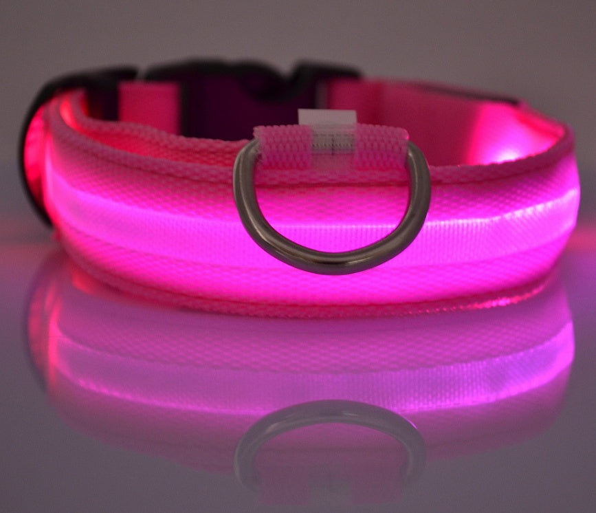 LED Luminous Dog & Cat Collar – Night Safety Flashing Glow