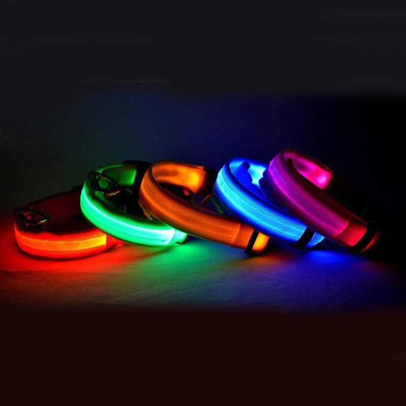LED Luminous Dog & Cat Collar – Night Safety Flashing Glow