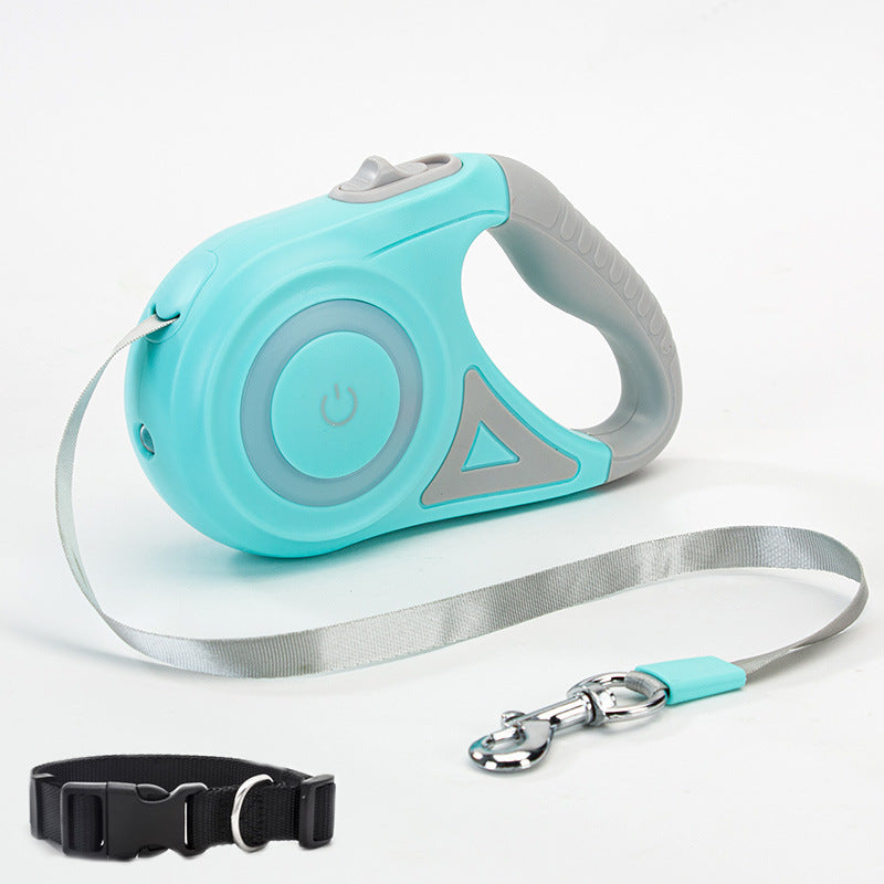 Retractable Dog Leash with LED Spotlight – Small & Medium Dogs