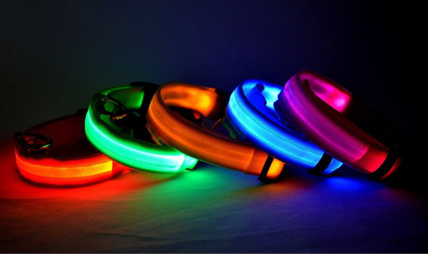 LED Luminous Dog & Cat Collar – Night Safety Flashing Glow