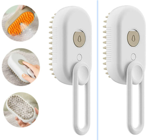 3-in-1 Steam Grooming Brush for Dogs & Cats – Hair Removal & Massage